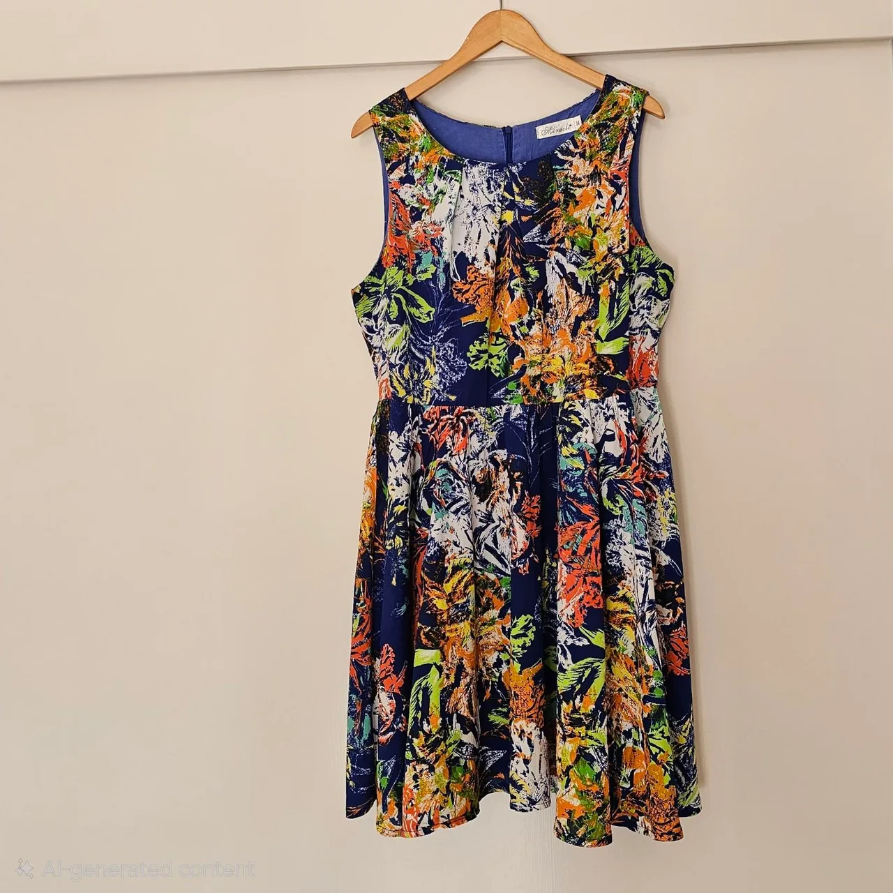 Miracle sleeveless A-line mini dress - 14. — photo 7