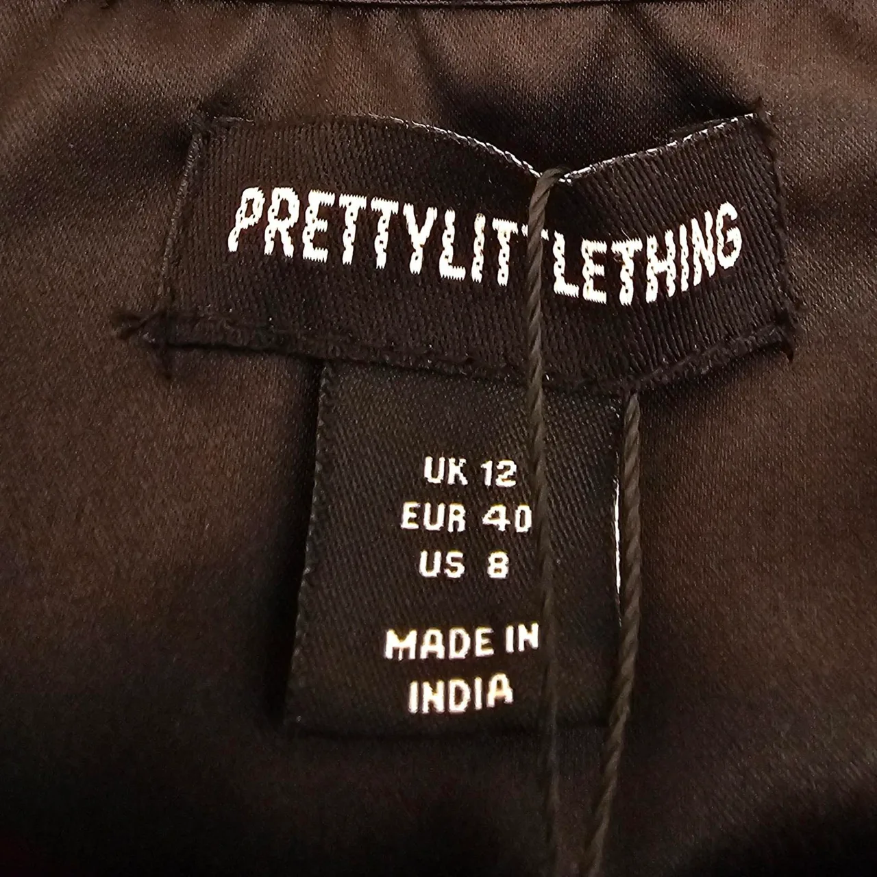 PrettyLittleThing Premium Black Disc Sequin Mini Bandeau Dress size 12 — photo 4