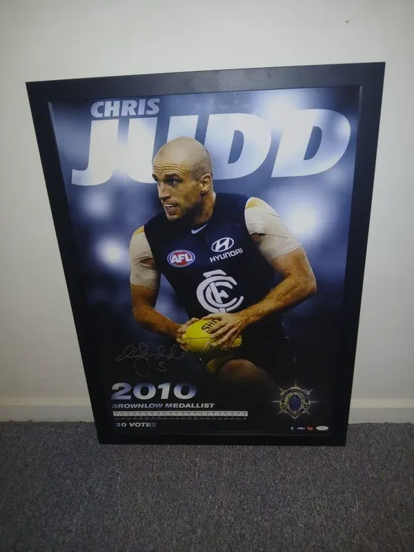 Chris judd signed memorabilia