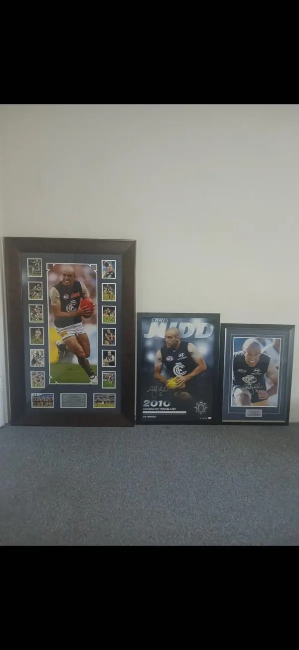 Chris judd signed memorabilia coa - urgent - make offers