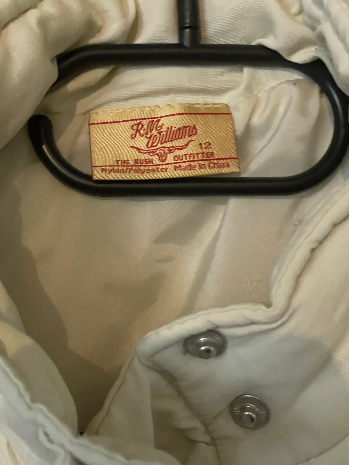 R.M. Williams Womens Quilted Vest Size 12 Cream Country Equestrian — photo 3