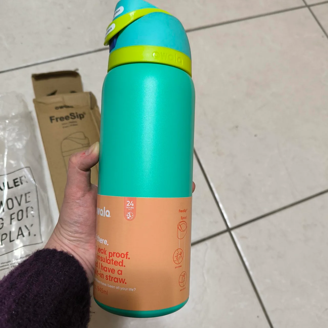 Owala FreeSip 32oz teal water bottle — photo 4