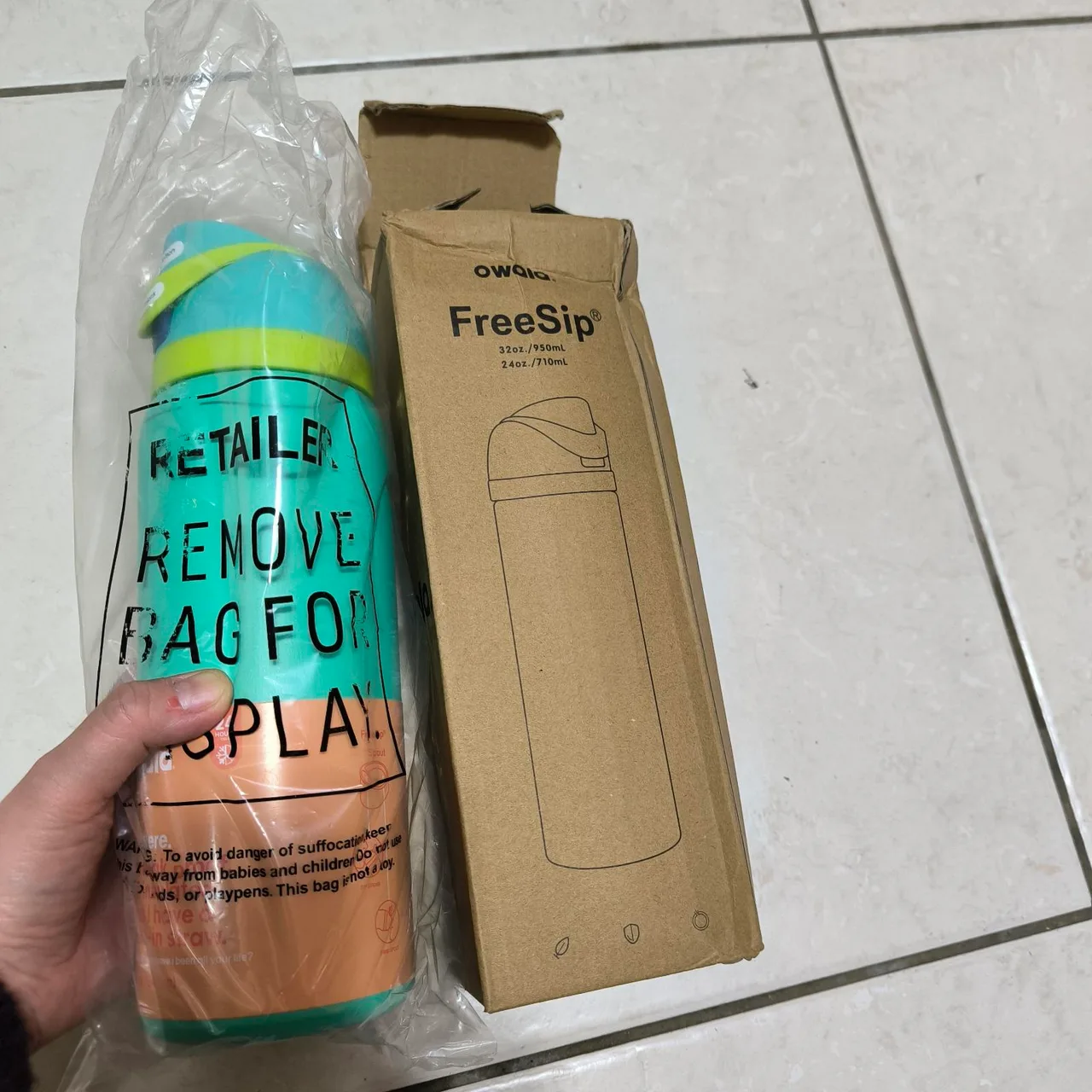 Owala FreeSip 32oz teal water bottle — photo 3