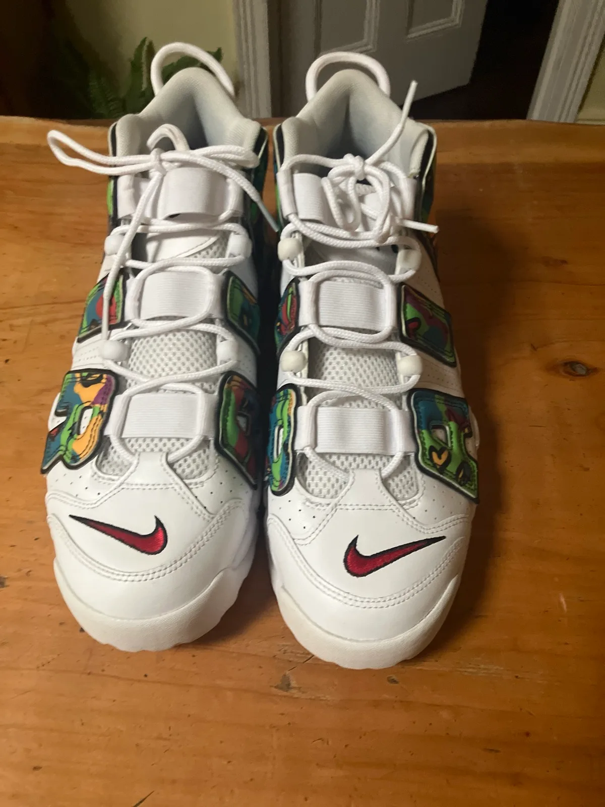 . PRICE NEG…Nike Air More Uptempo Peace, Love, Basketball Shoes. Size 11.5 – photo 2