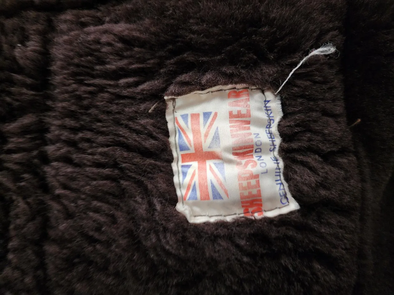 Vintage Britain size med sheepskin brown coat – photo 5