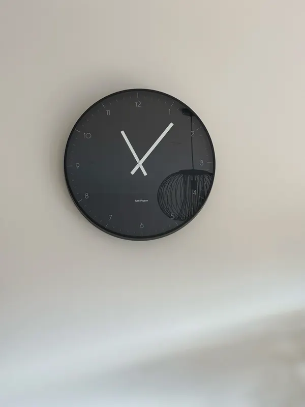 Salt & Pepper Black Wall Clock