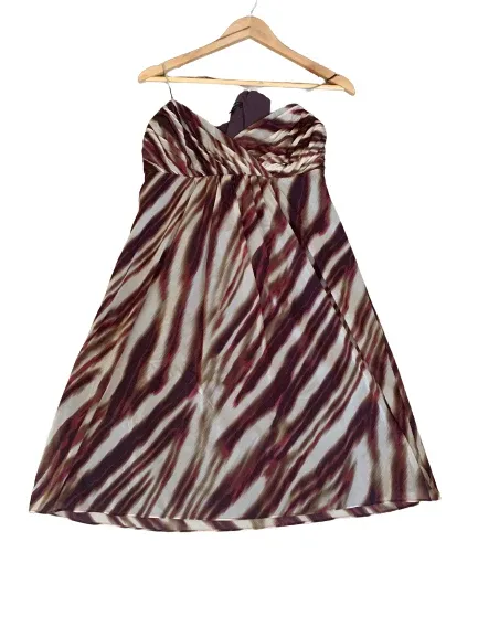 Ann Taylor Sz 10 US/14 AUS Multicoloured Spaghetti Straps Silk Blend Dress – photo 3