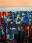Asos Sz 10 Red Blue Floral Animal Print Pleated Skirt – photo 3