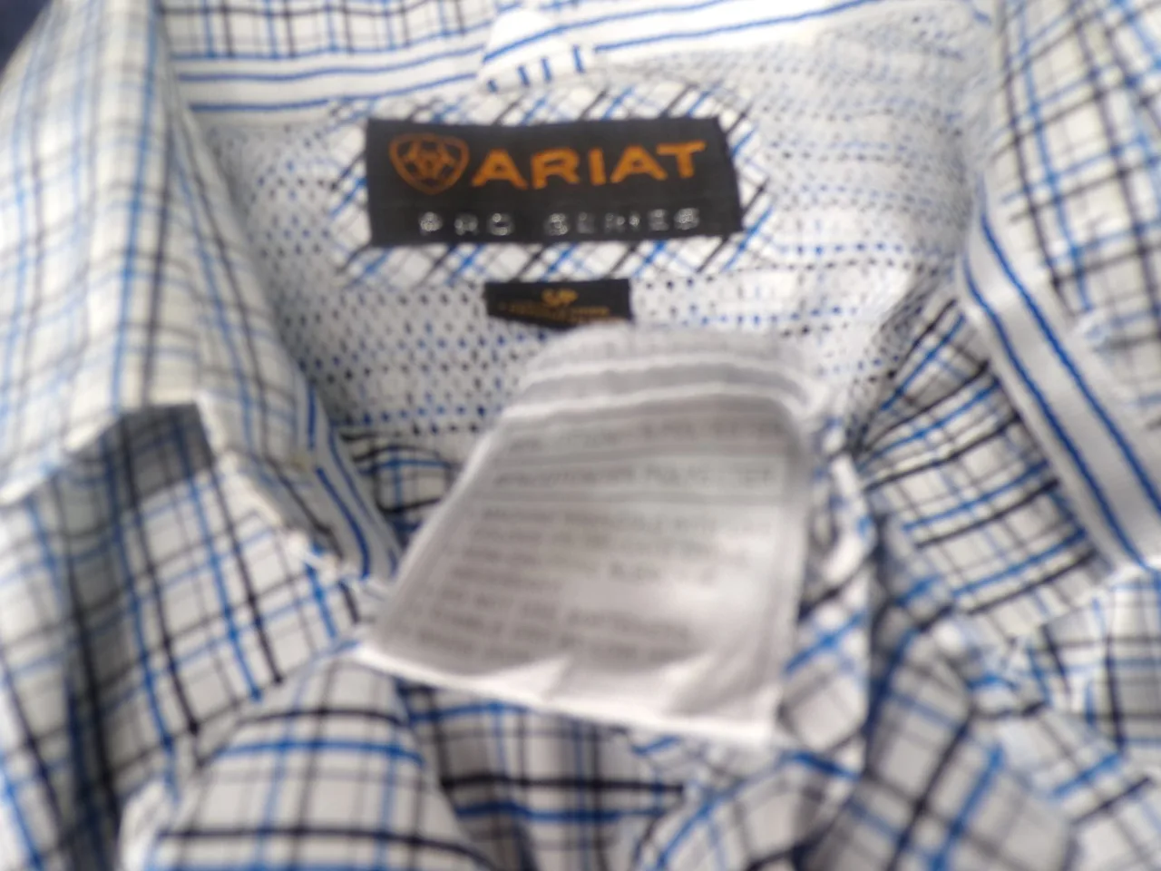 Ariat Pro Series Shirt Mens Sz 6 Short Sleeve Check Button Up Western Casual – photo 3