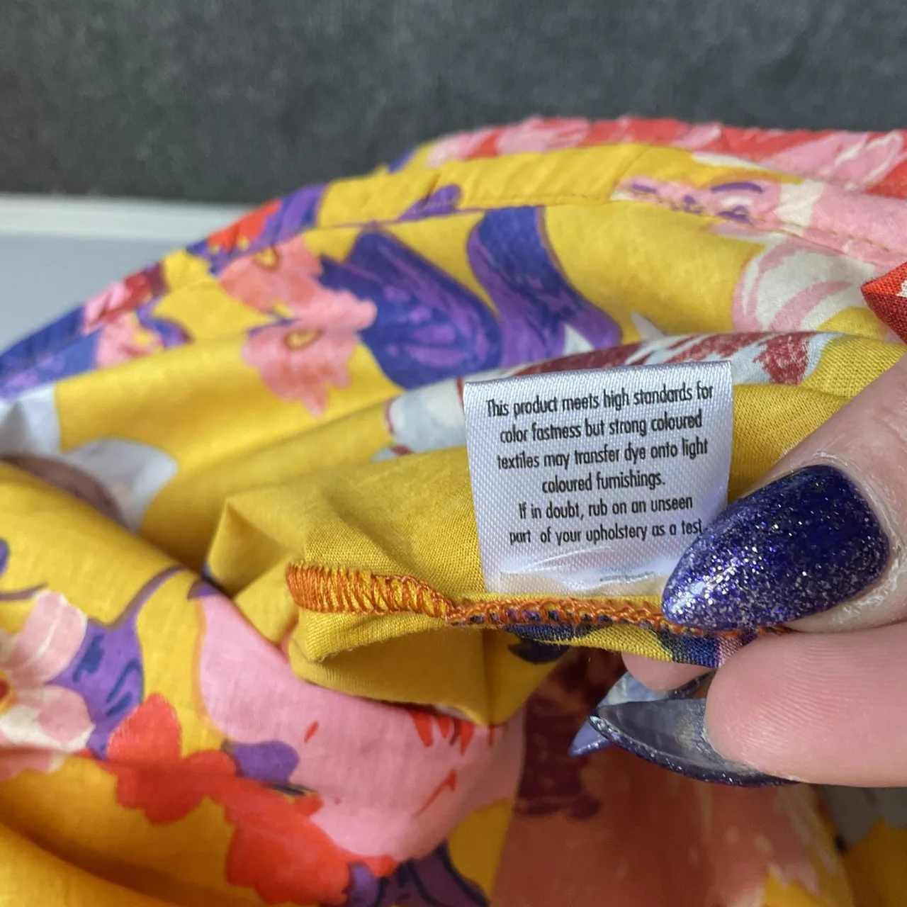 Linen Connections Craftluxe Sunset Floral Cotton Maxi Dress Yellow Boho Sz L/XL — photo 4
