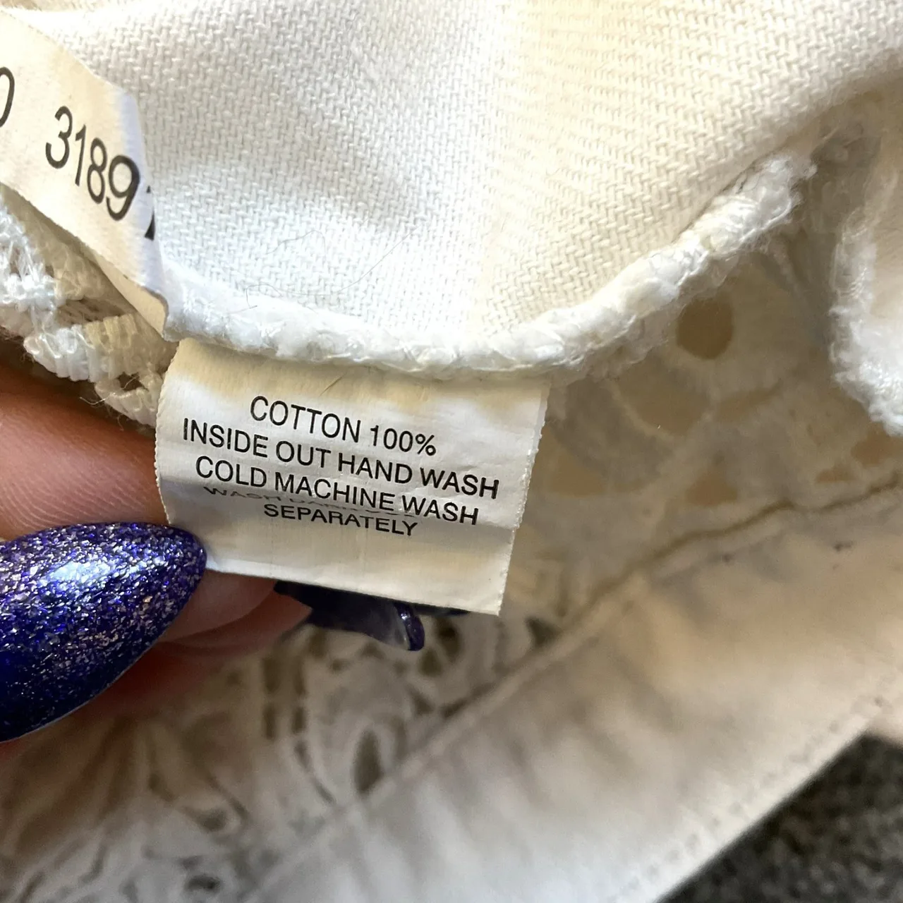 Paper Sisters Size 12 White Cotton Denim Crochet Lace Crop Boho indie Vest — photo 5