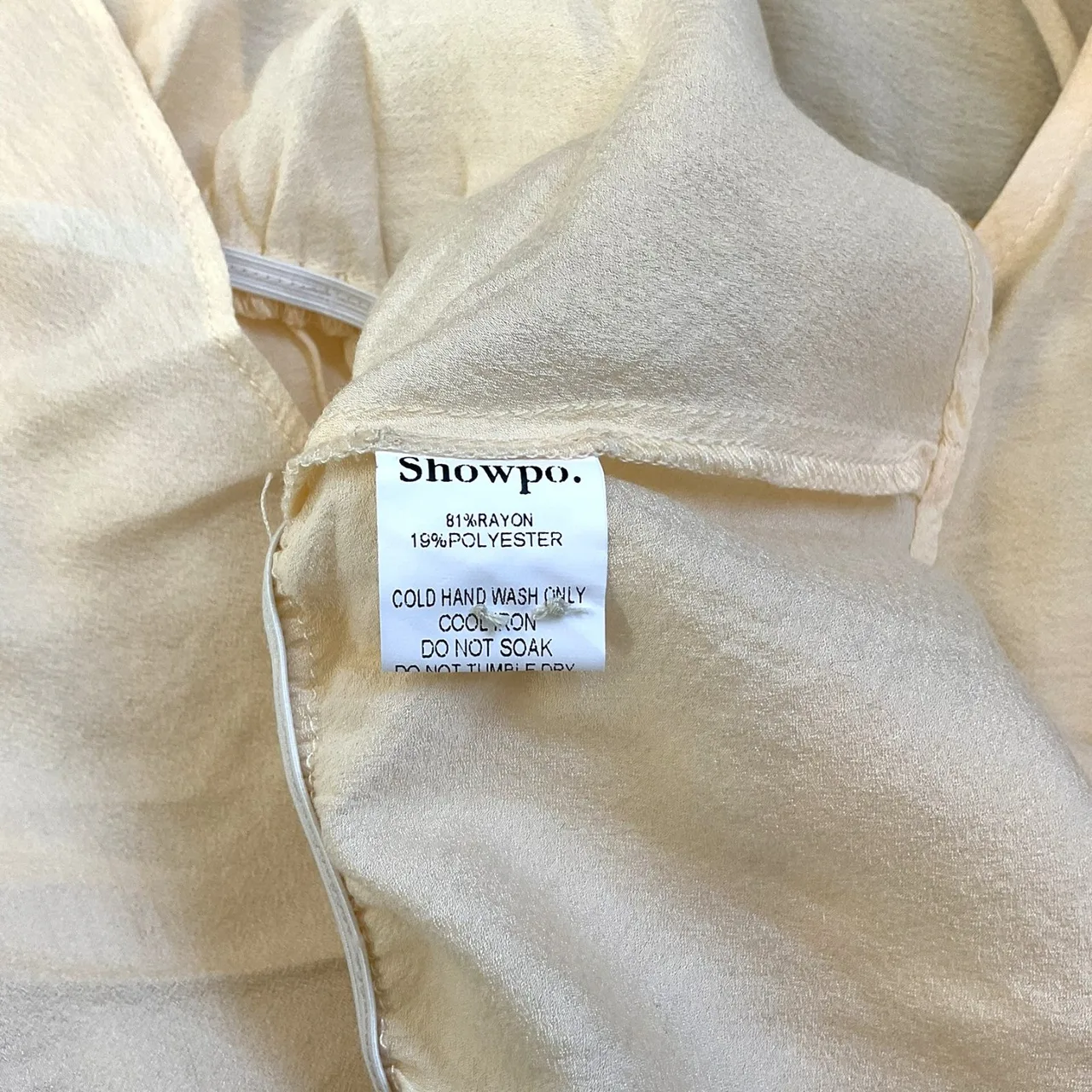 Showpo Vintage Inspired Cream Peplum Romantic Blouse Pleated Ruffle Front Sz 12 — photo 5