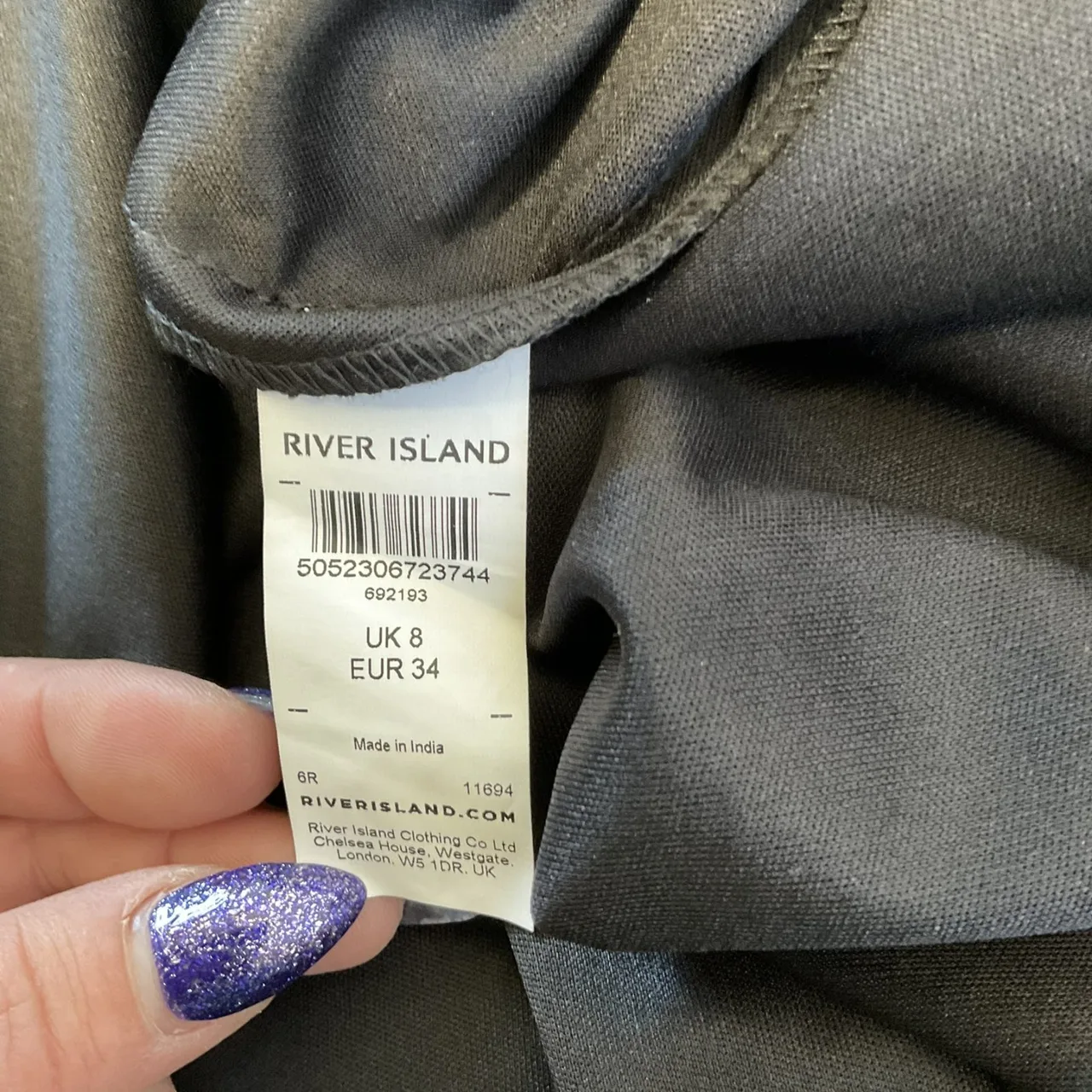 BNWT River Island Black Sequin & Bead Star Embellished Mesh Mini Tea Whimsygoth — photo 7