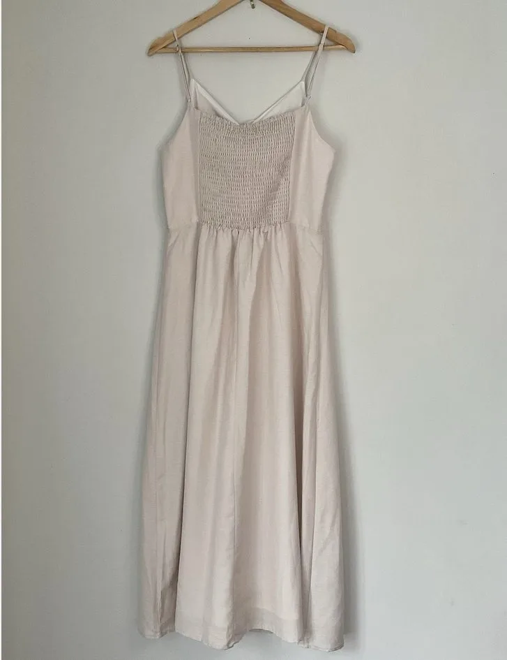 BNWT Feather & Noise Eighty Percent Willow Rae Linen Blend Maxi Dress Beige — photo 5