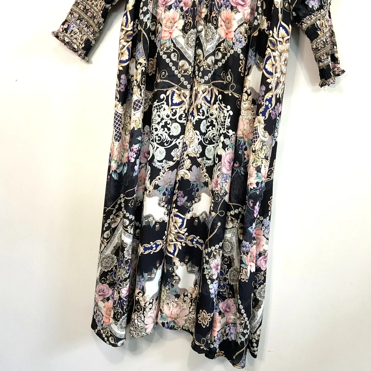 Vine Apparel Lotus Floral Gem Maxi Dress Long Sleeve 14 — photo 2