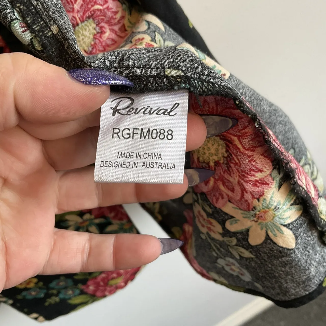 Revival Dangerfield Black Floral Wrap Dress Vintage Retro Cap Dahlia Sz 10 — photo 5