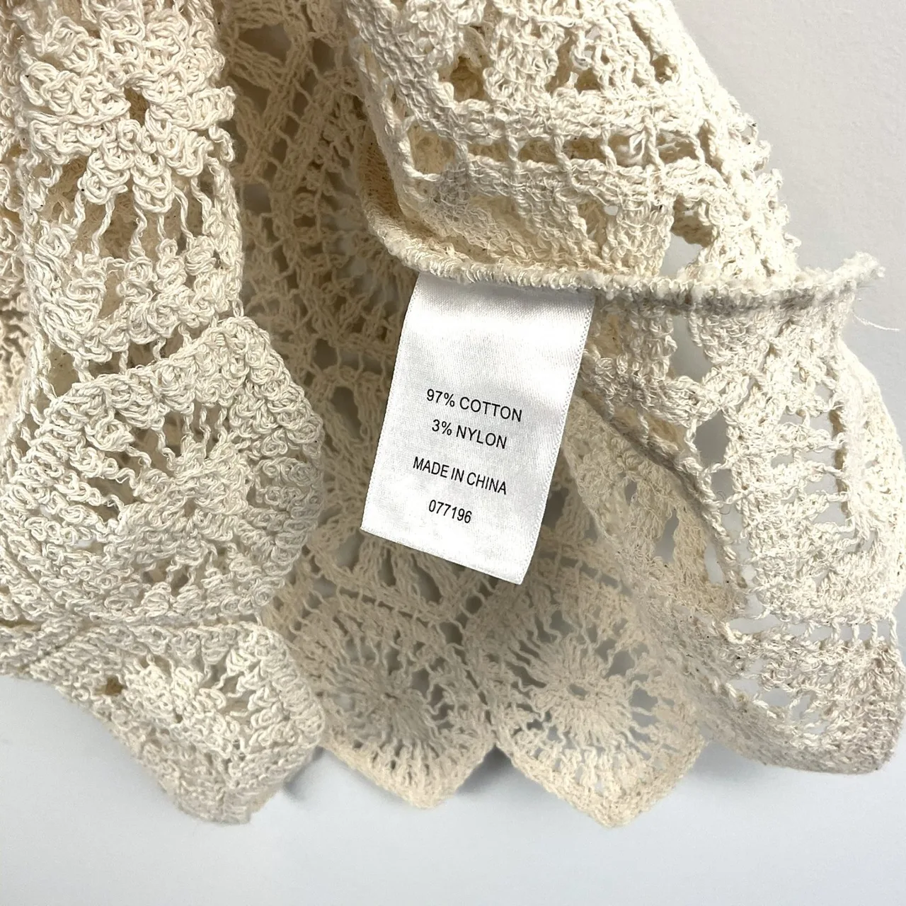 Sportsgirl 100% Cotton Crochet Lace Sheer Tank Crop Top Boho Cream XS — photo 5