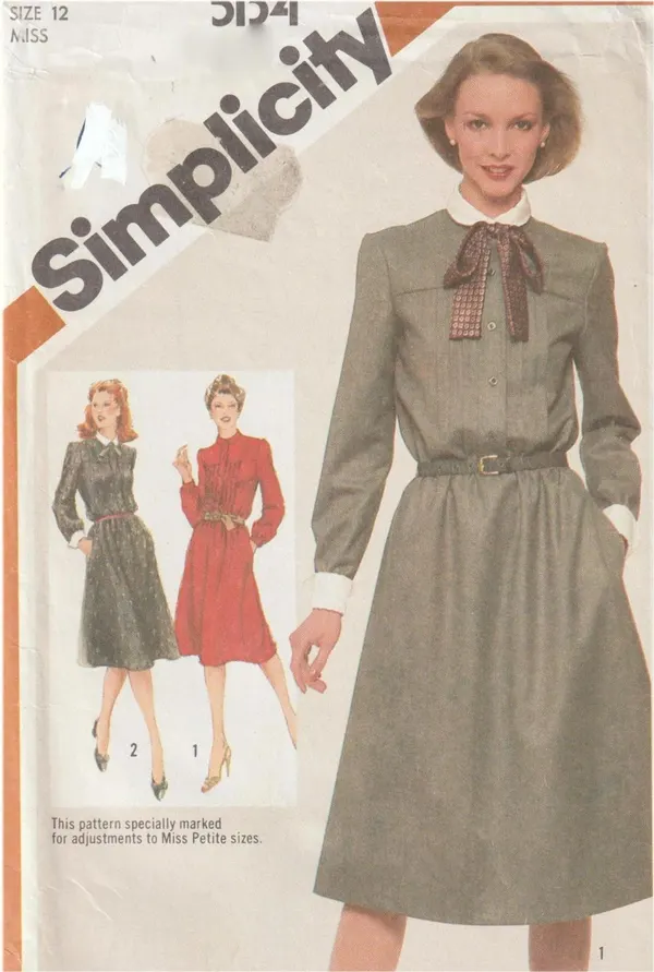 Simplicity 5134 Vintage Dress Sewing Pattern — Size 12 Uncut