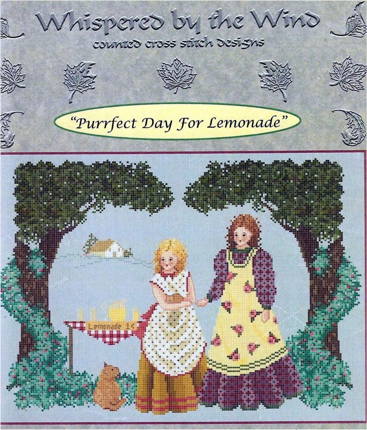 Whispered by the Wind Counted Cross Stitch Pattern — Purrfect Day For Lemonade — photo 3