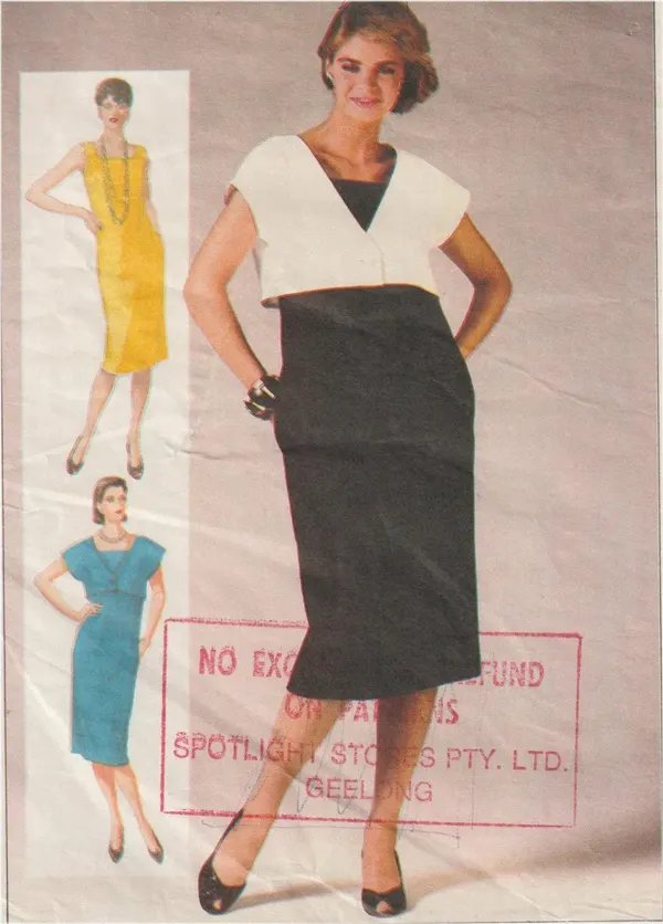 Simplicity 6796 Vintage Dress & Bolero Sewing Pattern — Size N (10-12-14) Uncut