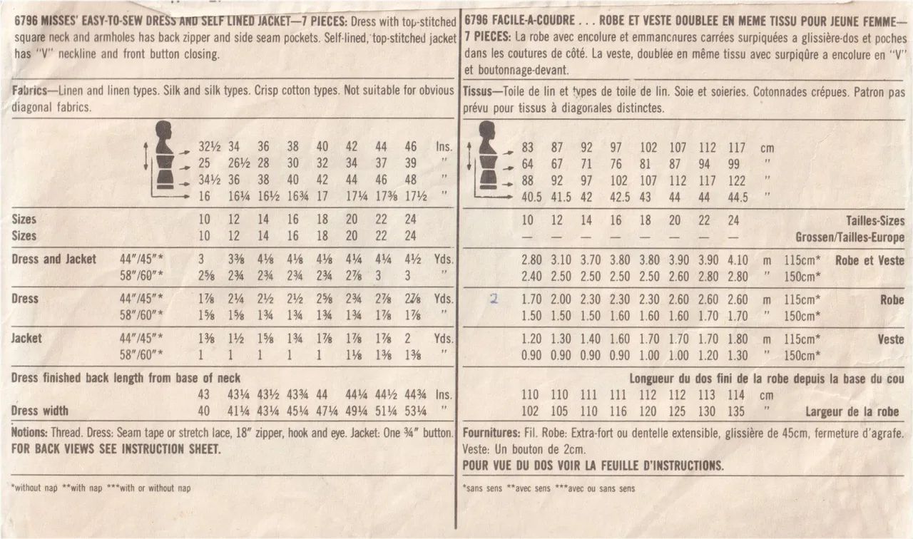 Simplicity 6796 Vintage Dress & Bolero Sewing Pattern — Size N (10-12-14) Uncut — photo 3