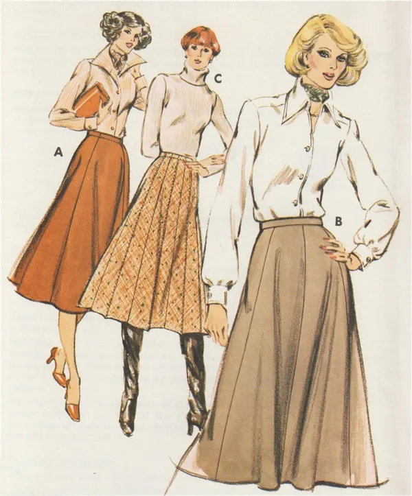 Kwik Sew 363 Vintage Blouse and Skirt Sewing Pattern Size 6-10 Uncut