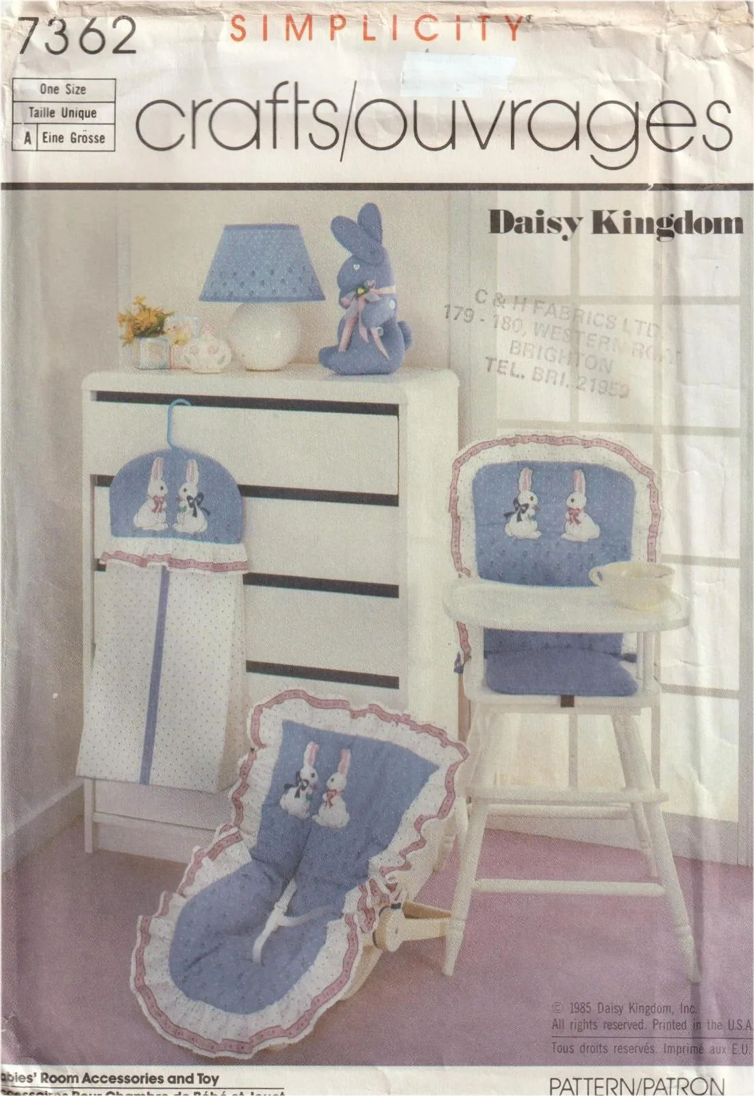 Simplicity 7362 Daisy Kingdom Nursery Decor & Toy Sewing Pattern — Uncut — photo 2
