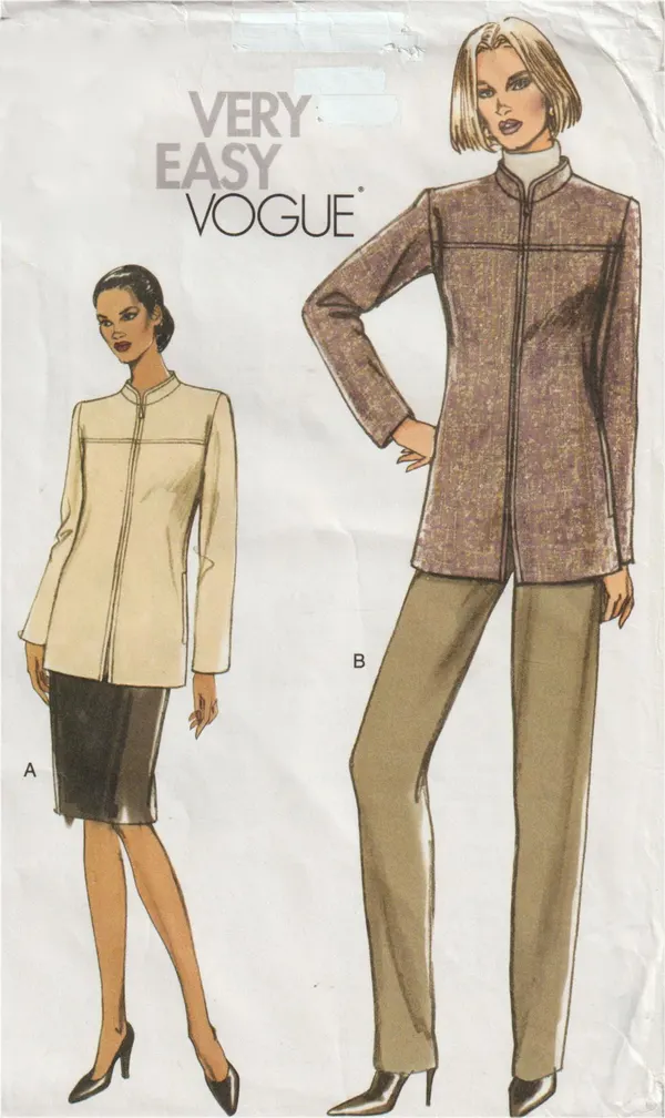 Title:  Vogue V7973 Zip Front Stand Collar Jacket Coat Pattern Size 14-20 Uncut