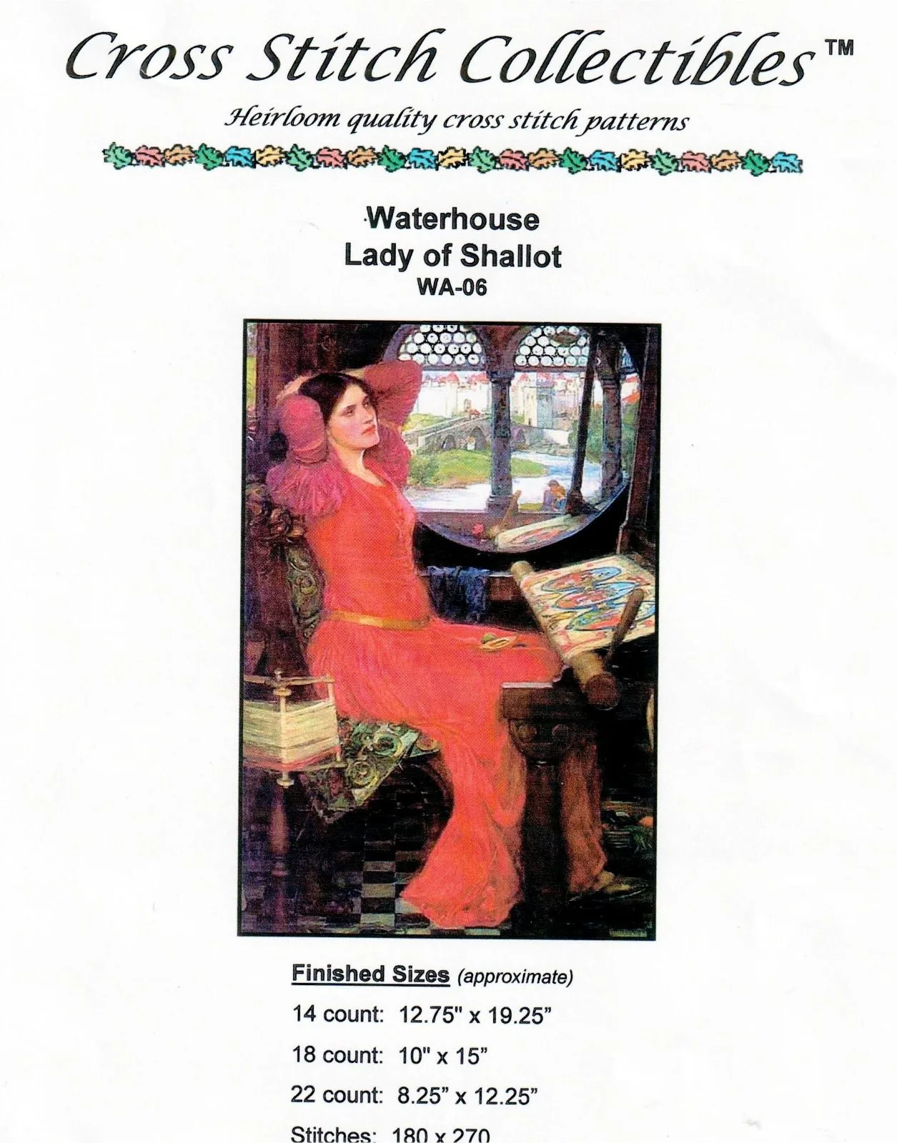Cross Stitch Collectibles Chart — Waterhouse Lady of Shalott New — photo 2
