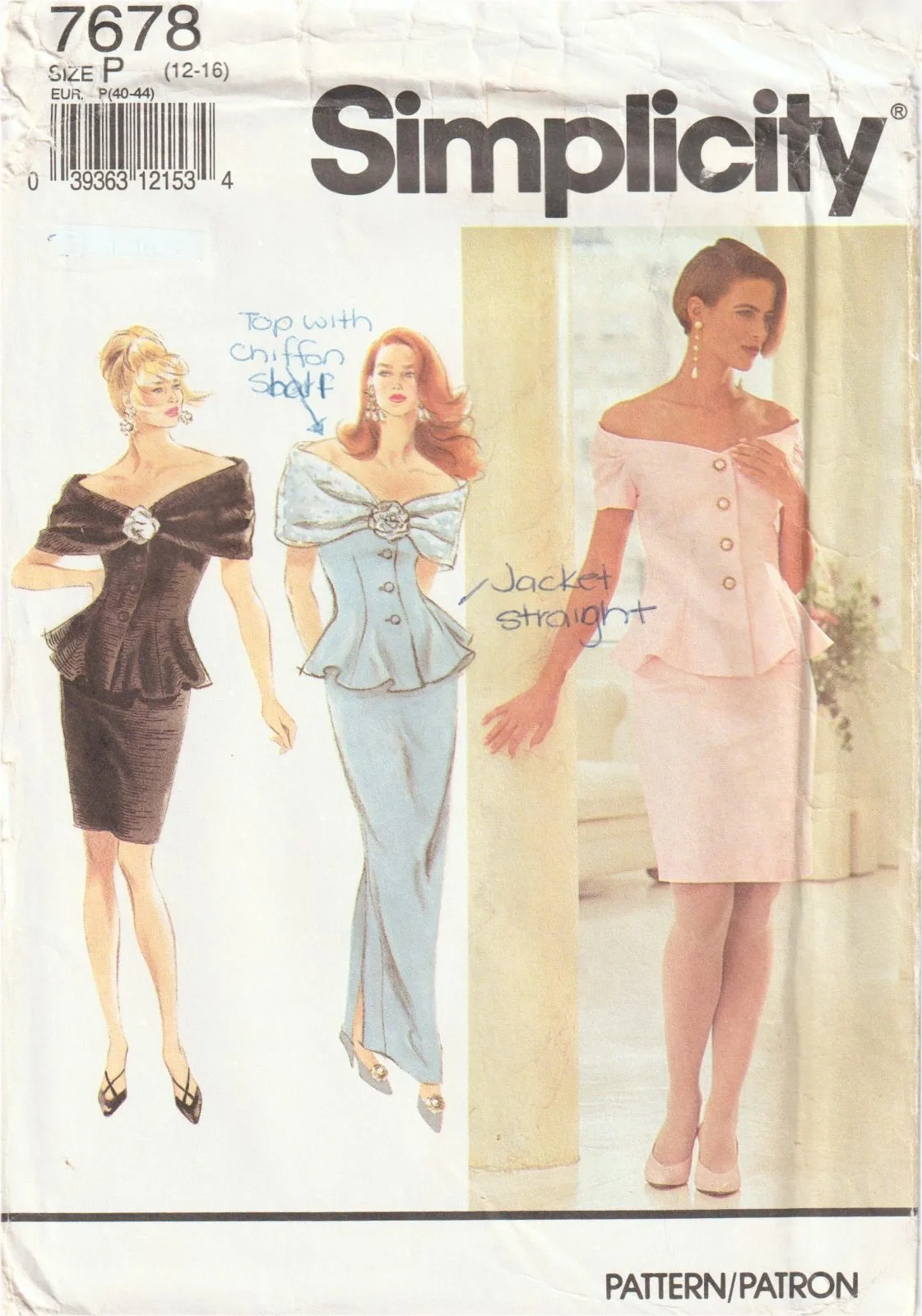 Simplicity 7678 Bridal Bridesmaid Off-Shoulder Dress Pattern Bundle Sizes 6-16 — photo 3