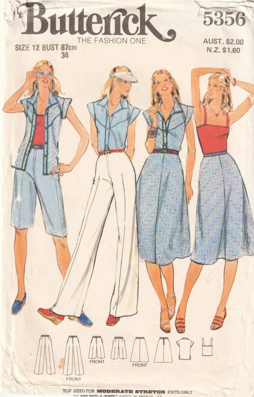 Butterick 5356 Vintage Separates Sewing Pattern — Size 12 (Bust 34) Uncut — photo 2