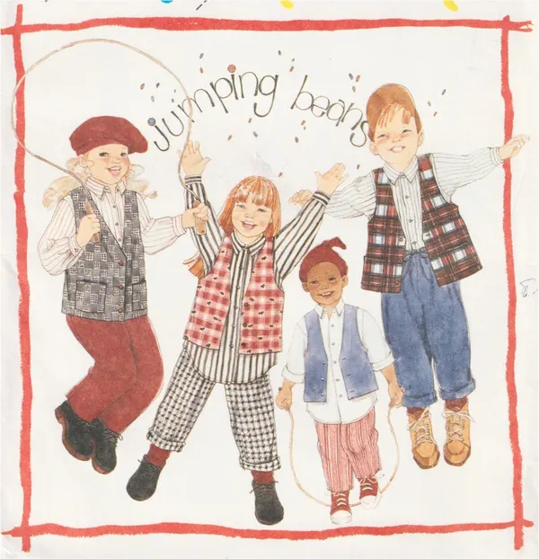 McCalls 7272 Kids Vest Shirt Trousers Pants Sewing Pattern Size 4-6 Uncut OOP