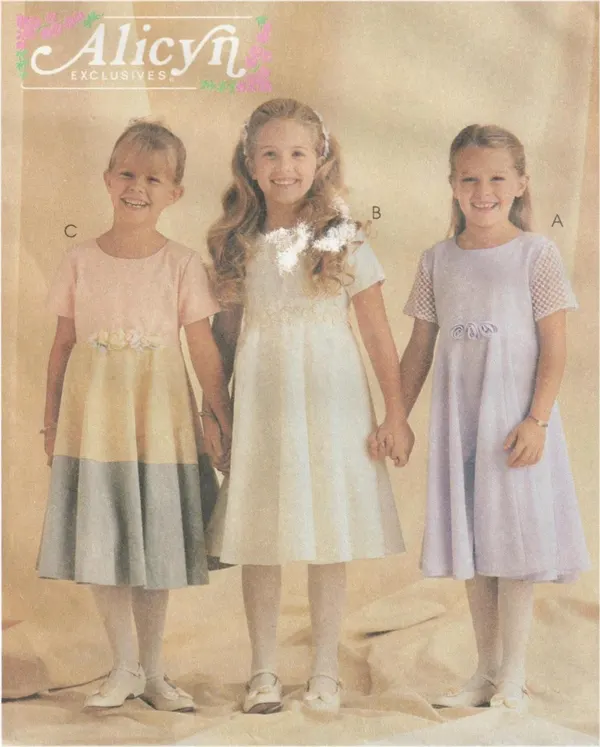 McCalls 9193 Alicyn Girls Party Flower Girl Dress Sewing Pattern Size 6-8 Uncut