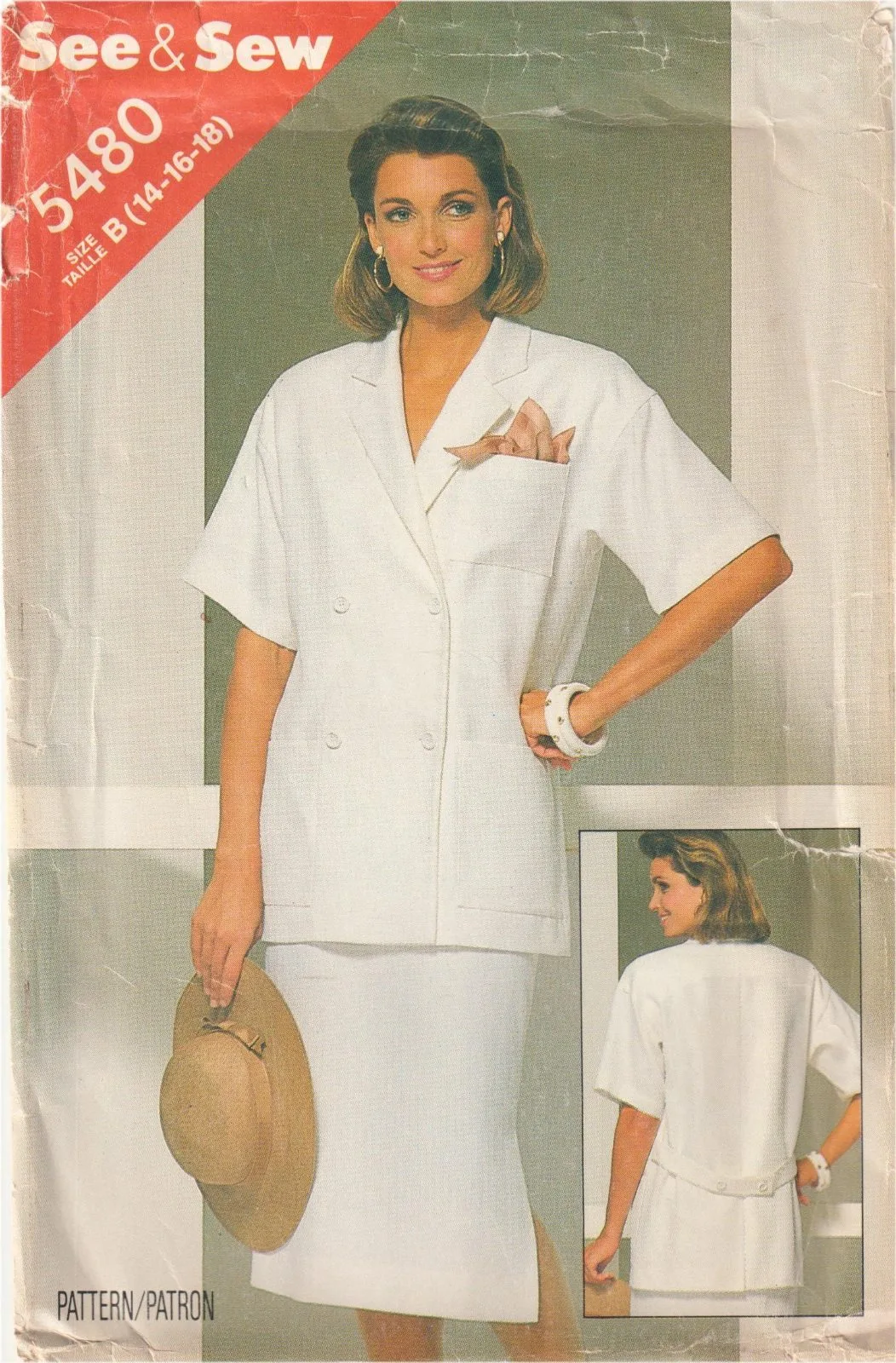 See & Sew 5480 Vintage Suit Jacket & Skirt Sewing Pattern Size B (14-16-18) — photo 2