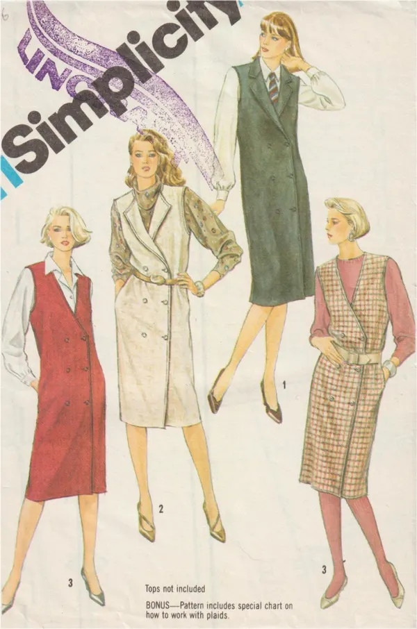Simplicity 6541 Vintage Pinafore Dress Pattern — Size 14 Uncut