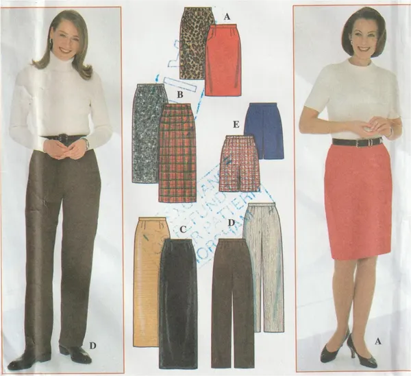 Simplicity 7693 Pencil Skirt Trousers Shorts Sewing Pattern Size 12-18 Uncut