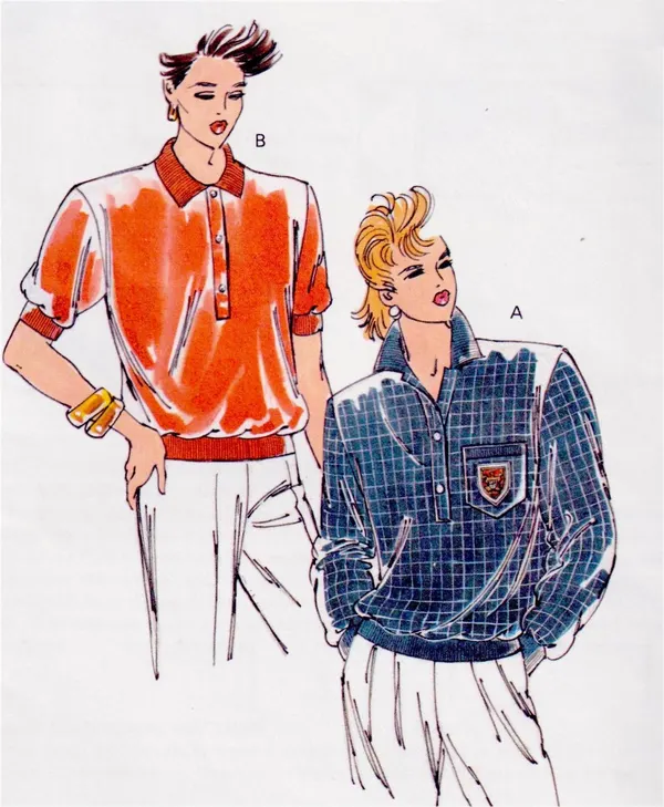 Kwik Sew 1888 Knit Polo Shirt Pullover Top Pattern Size XS-XL Uncut OOP