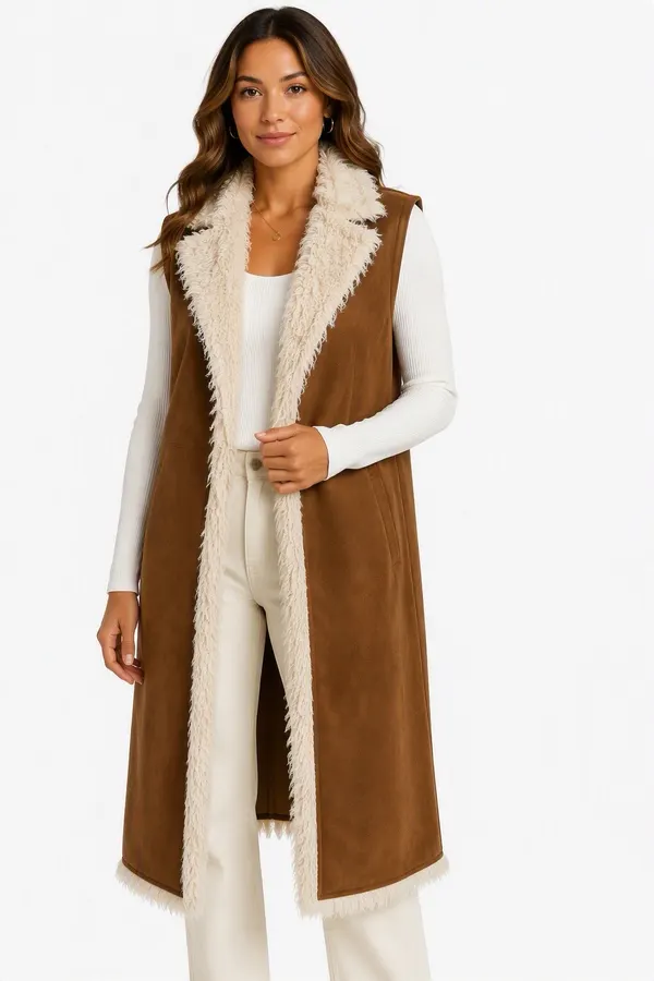 Faux fur vest