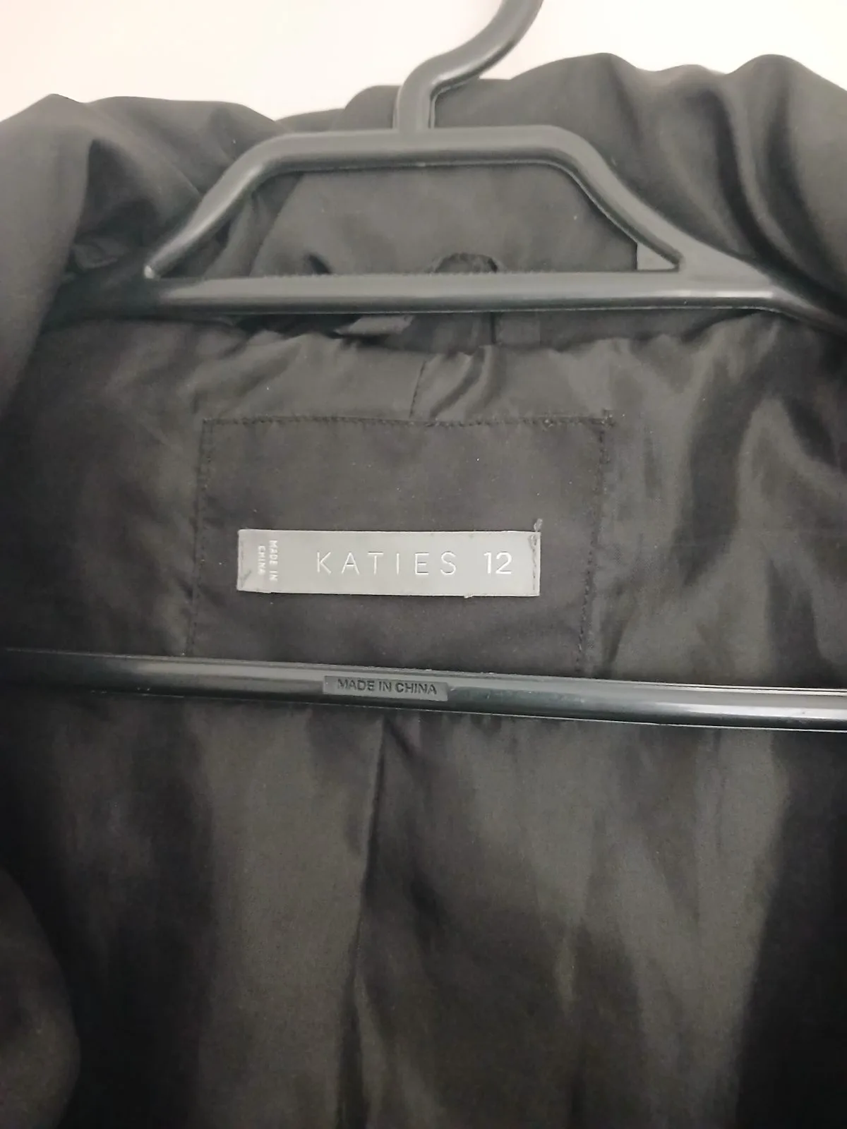 Katies Black Puffer Jacket Size 12 — photo 5