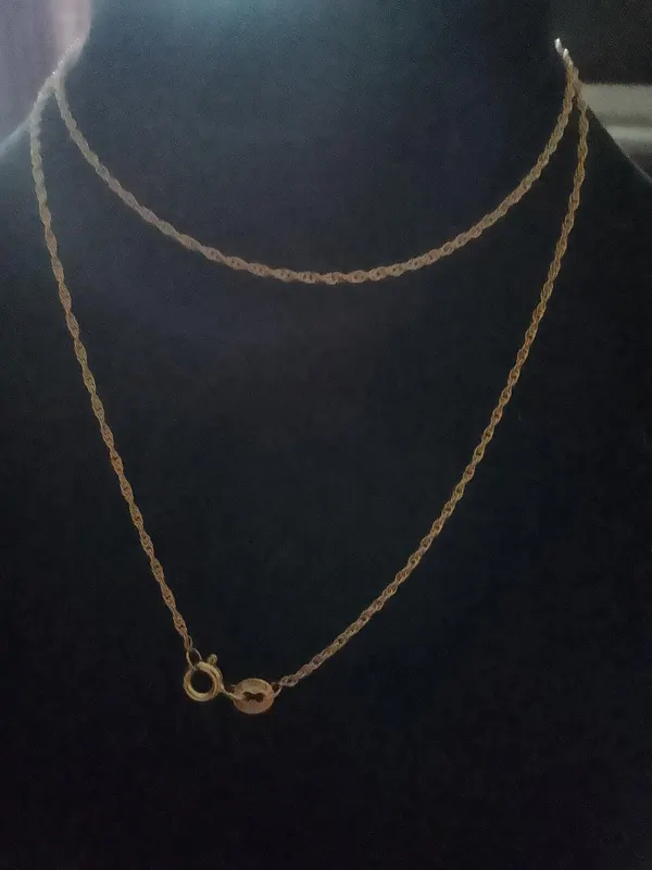 9 ct gold silver filled fine chain