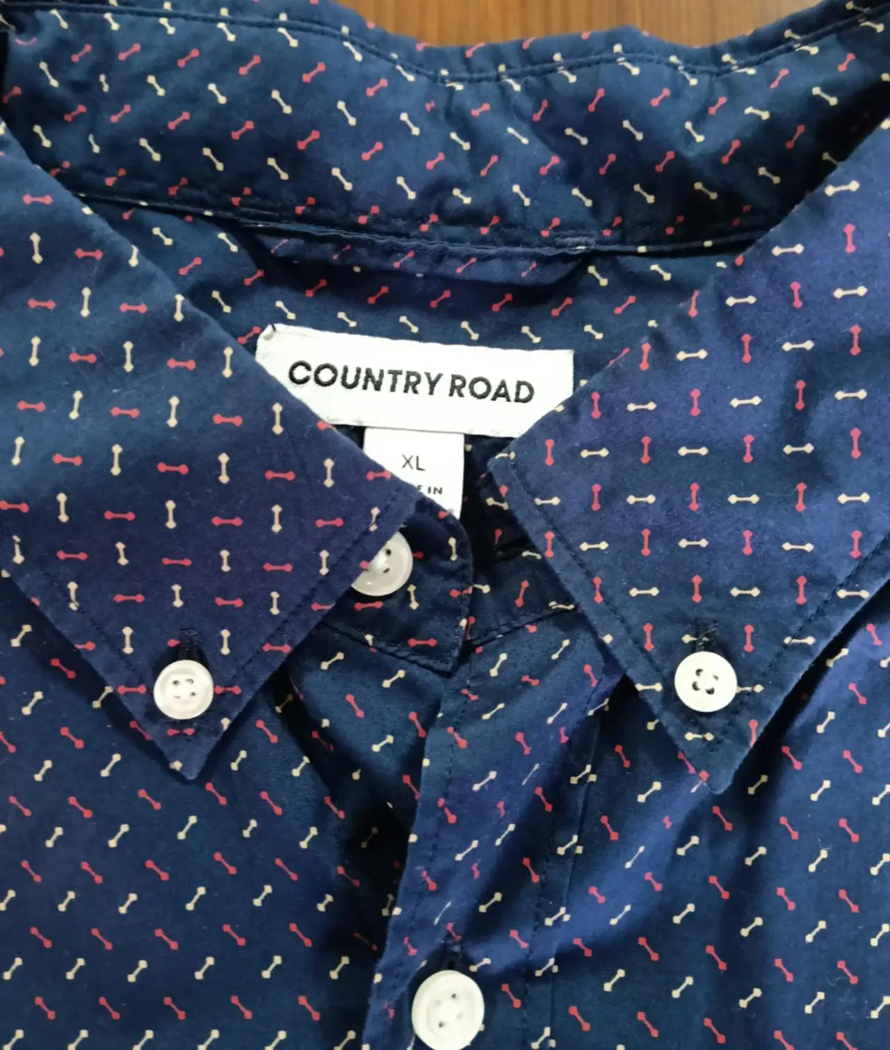 Country Road Mens Blue Geometric Button-Down Long Sleeve Button-Up Shirt XL – photo 5