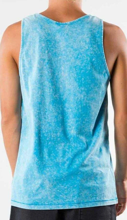 Rusty mens fader tank top  Rusty men's blue acid-wash tank top Size S – photo 4