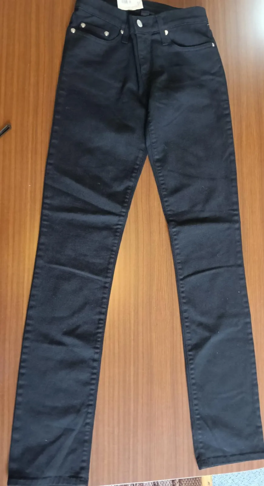 Nobody Mod Straight Mid Rise Straight Leg Jeans Black 24" Waist Size 6 P1388 – photo 5
