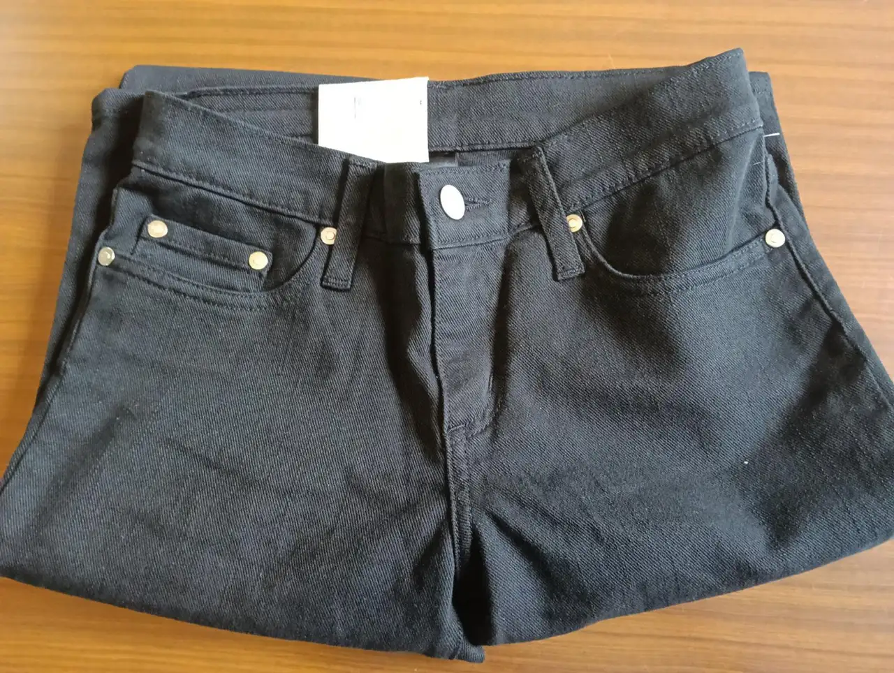 Nobody Mod Straight Mid Rise Straight Leg Jeans Black 24" Waist Size 6 P1388 – photo 7