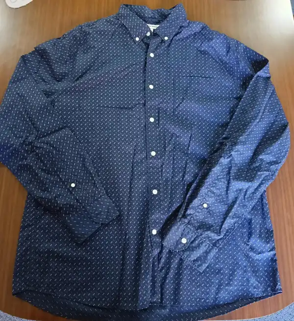 Country Road Mens Blue Geometric Button-Down Long Sleeve Button-Up Shirt XL