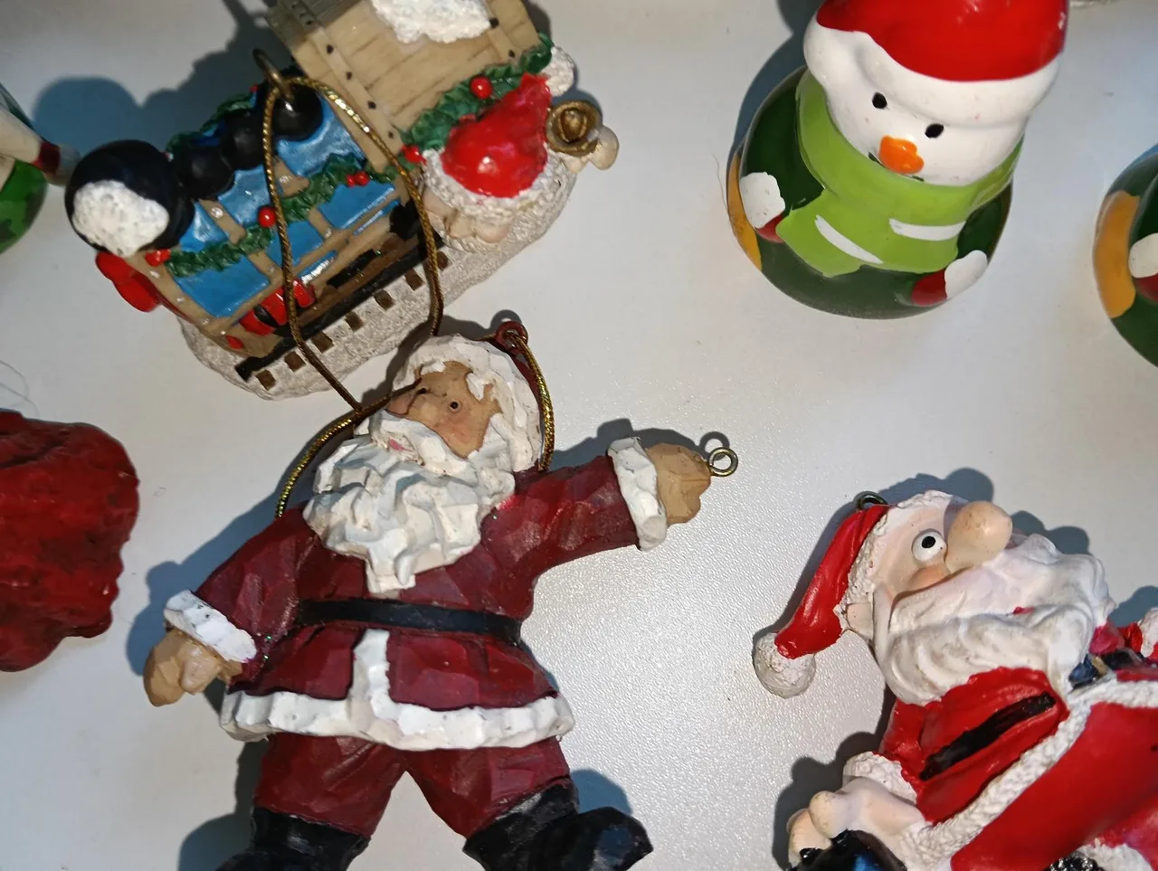 Vintage Christmas Decorations Lot – 14 Festive Figurines & Card Holders Holiday – photo 11