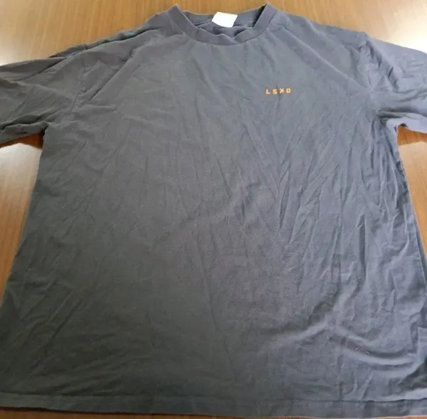 LSKD Grey Men's Crew Neck Short Sleeve Graphic Logo Tee "We Rise" Size M