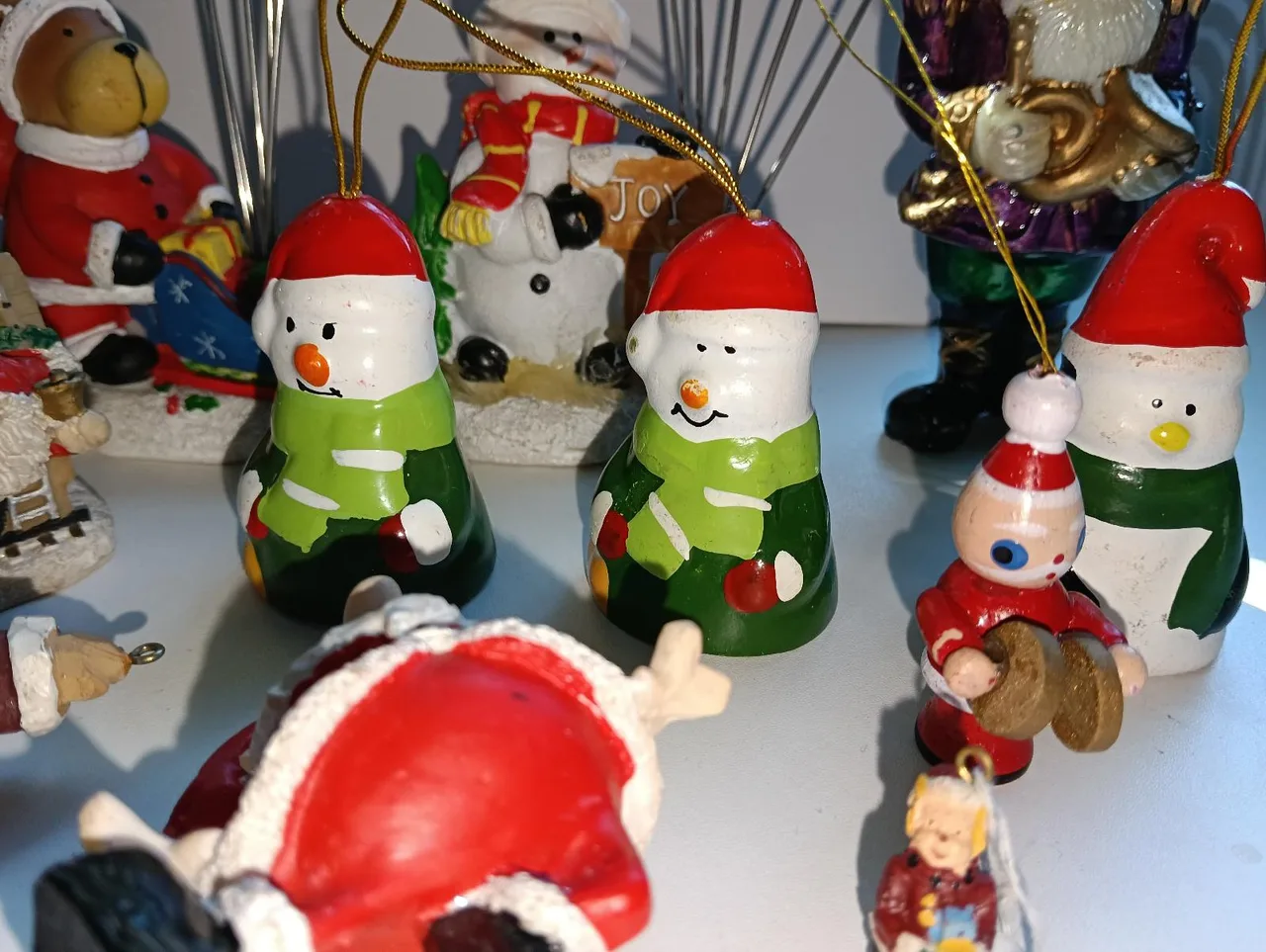 Vintage Christmas Decorations Lot – 14 Festive Figurines & Card Holders Holiday – photo 8