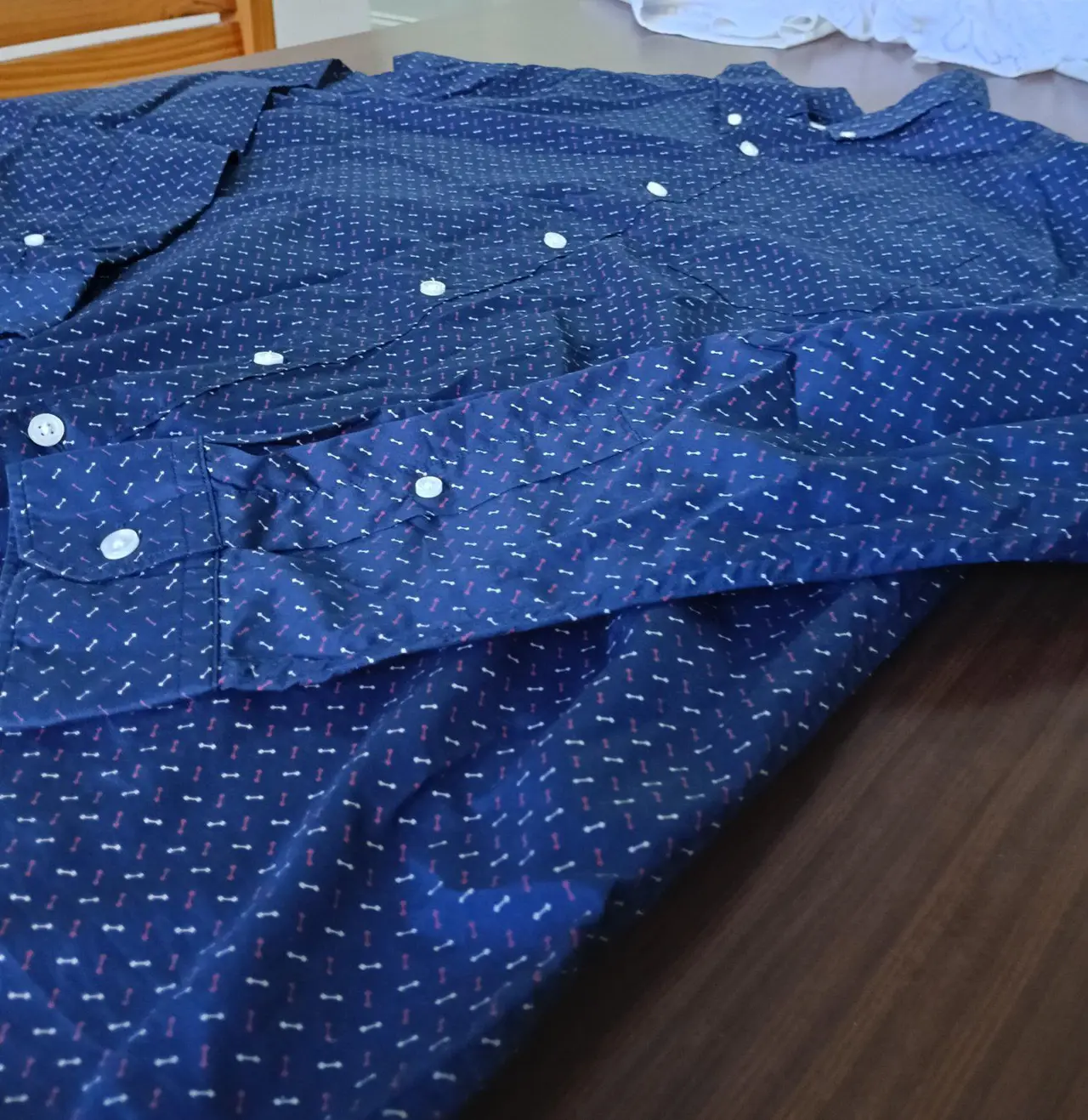 Country Road Mens Blue Geometric Button-Down Long Sleeve Button-Up Shirt XL – photo 6