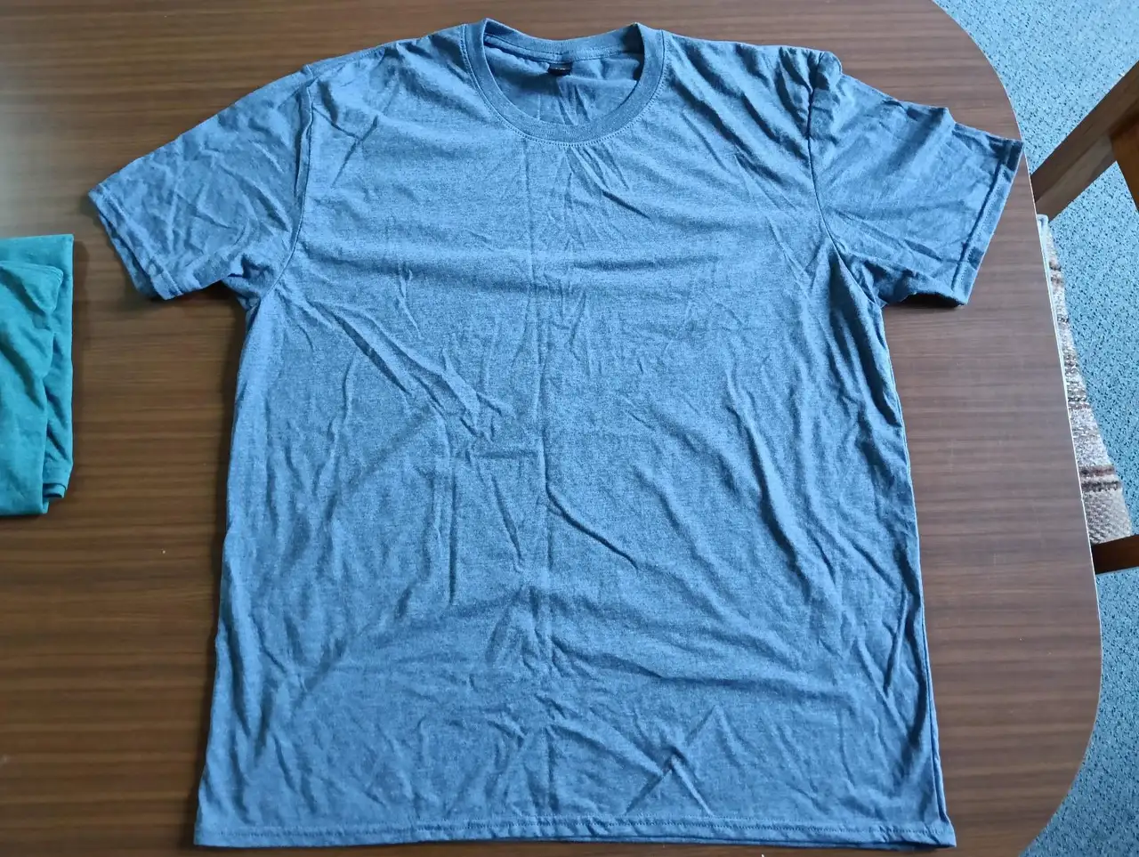 X2 Gildan Men's Tri-Blend Jersey Crew Neck Short Sleeve T-Shirt XL Green Blue – photo 2